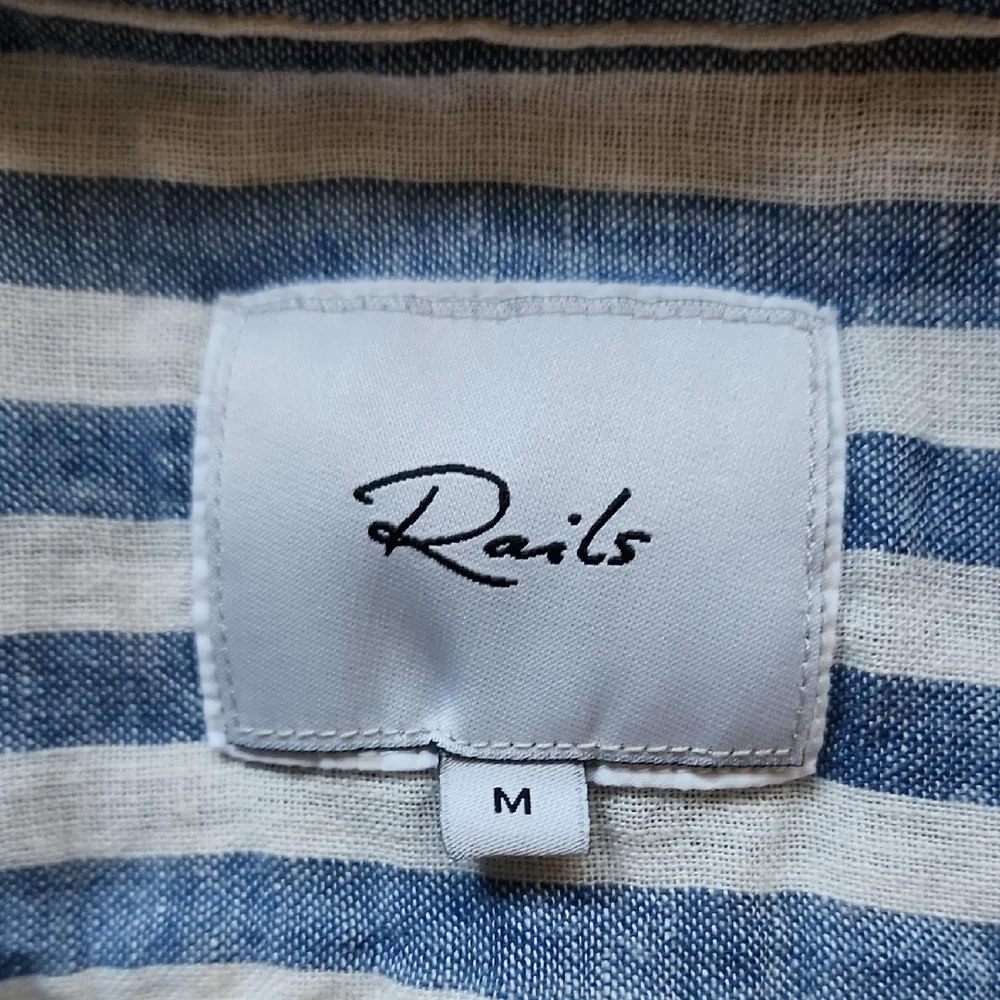 Rails Blue and White Striped Charli Boho Casual Shirt - Picture 8 of 13